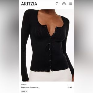 COPY - ARITZIA WILFRED Black Precious Sweater M
